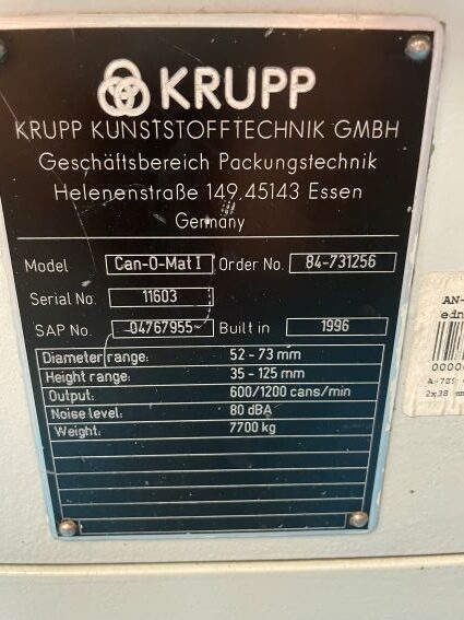 KRUPP CAN-O-MAT I - Image 8